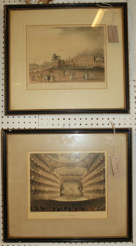 Five London scenes & interiors aquatints after Rowlandson & Pugin